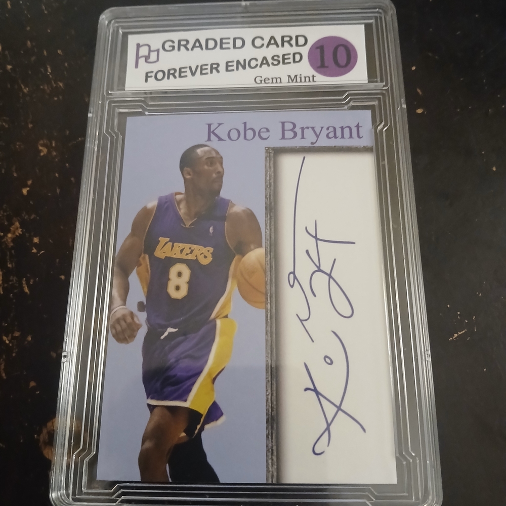 Signed Basketball Card in Purple and Gold